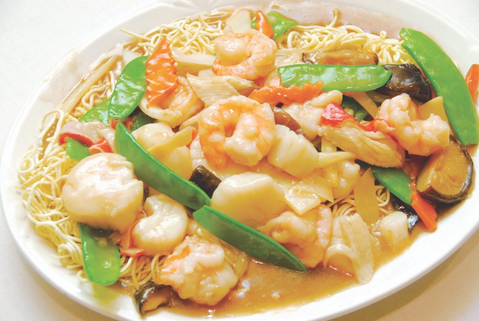 Seafood Pan Fried Noodles Szechaun